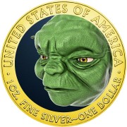 USA THINKING YODA STAR WARS series MOVIE HEROES American Silver Eagle 2020 Walking Liberty $1 Silver coin Gold plated 1 oz